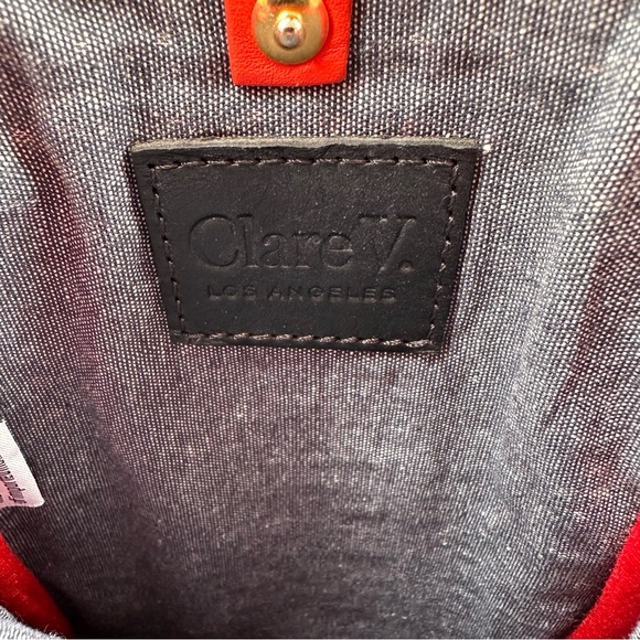 Clare V Woven Poche Red Crossbody - Picture 11 of 16